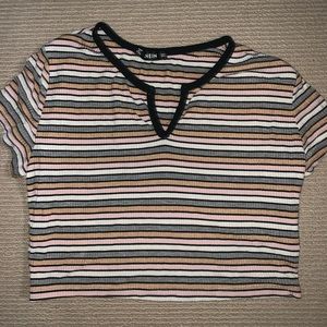 striped crop top